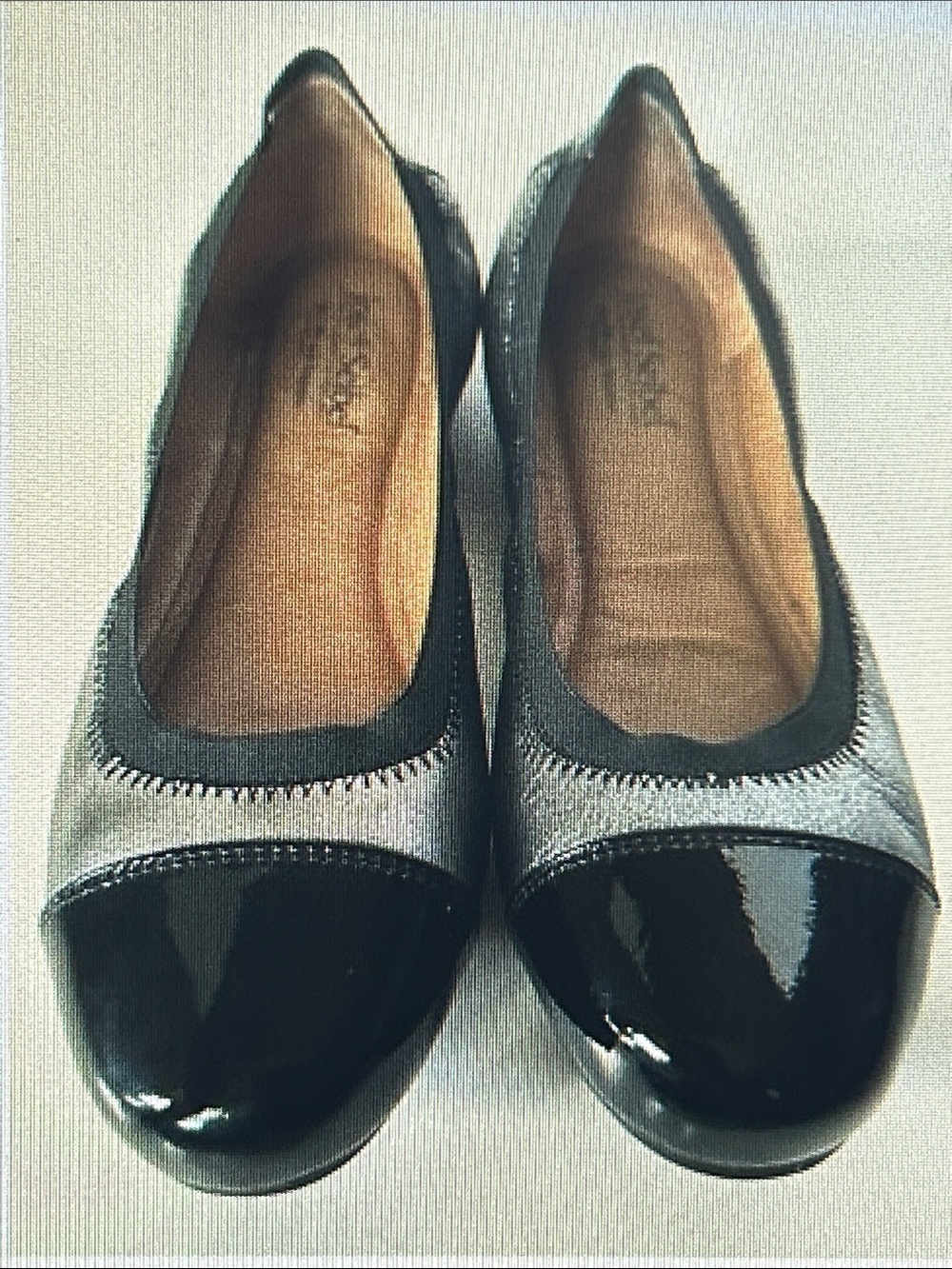 Josef Seibel SZ7-8 Metallic Silver Pippa Leather Ballet Flat Closet Staple Old $